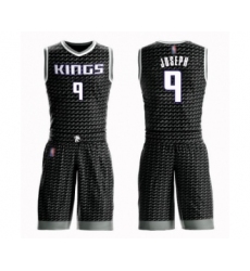 Men's Sacramento Kings #9 Cory Joseph Swingman Black Basketball Suit Jersey Statement Edition