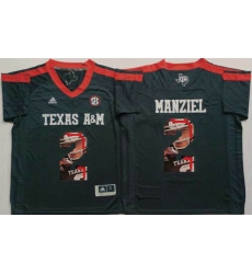 Texas A&M Aggies #2 Johnny Manziel Black Player Fashion Stitched NCAA Jersey