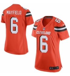 Women's Nike Cleveland Browns #6 Baker Mayfield Game Orange Alternate NFL Jersey