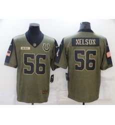 Men's Indianapolis Colts #56 Quenton Nelson Nike Olive 2021 Salute To Service Limited Player Jersey