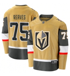 Men's Vegas Golden Knights #75 Ryan Reaves Fanatics Branded Gold 2020-21 Alternate Premier Breakaway Player Jersey