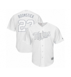 Men's Minnesota Twins #23 Nelson Cruz Authentic  Boomstick White 2019 Players Weekend Baseball Jersey