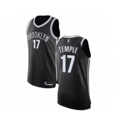 Men's Brooklyn Nets #17 Garrett Temple Authentic Black Basketball Jersey - Icon Edition