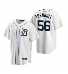 Men's Nike Detroit Tigers #56 Spencer Turnbull White Home Stitched Baseball Jersey