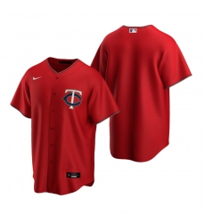 Men's Nike Minnesota Twins Blank Red Alternate Stitched Baseball Jersey