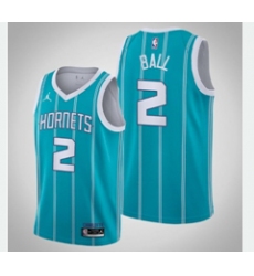 Men's Charlotte Hornets #2 Lamelo Ball Jordan Brand Teal 2020-21 Swingman Jersey