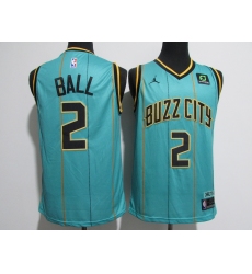 Men's Charlotte Hornets #2 Lamelo Ball Jordan Brand Teal Green Swingman Jersey