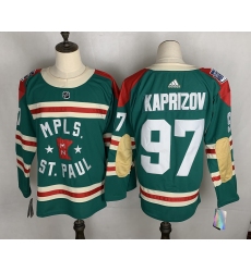Men's Minnesota Wild Matt #97 Kirill Kaprizov Green 2022 Winter Classic Authentic Player Jersey