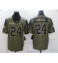 Men's San Francisco 49ers #24 Team Antonio Gibson Nike Olive 2021 Salute To Service Limited Player Jersey