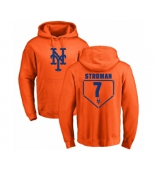 Baseball New York Mets #7 Marcus Stroman Orange RBI Pullover Hoodie