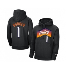 Men's Phoenix Suns #1 Devin Booker 2021 Black Pullover Basketball Hoodie