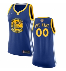 Women's Nike Golden State Warriors Customized Authentic Royal Blue Road 2018 NBA Finals Bound NBA Jersey - Icon Edition