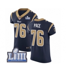Men's Nike Los Angeles Rams #76 Orlando Pace Navy Blue Team Color Vapor Untouchable Elite Player Super Bowl LIII Bound NFL Jersey