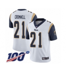 Youth Los Angeles Rams #21 Nolan Cromwell White Vapor Untouchable Limited Player 100th Season Football Jersey