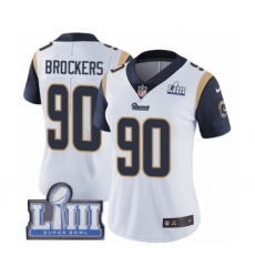 Women's Nike Los Angeles Rams #90 Michael Brockers White Vapor Untouchable Limited Player Super Bowl LIII Bound NFL Jersey