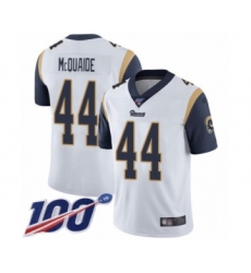 Men's Los Angeles Rams #44 Jacob McQuaide White Vapor Untouchable Limited Player 100th Season Football Jersey