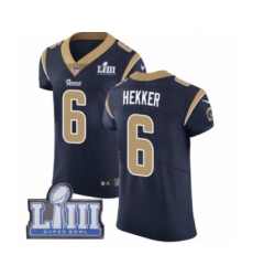 Men's Nike Los Angeles Rams #6 Johnny Hekker Navy Blue Team Color Vapor Untouchable Elite Player Super Bowl LIII Bound NFL Je