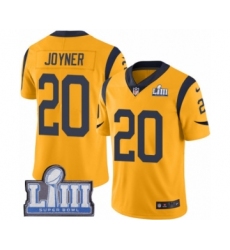 Men's Nike Los Angeles Rams #20 Lamarcus Joyner Limited Gold Rush Vapor Untouchable Super Bowl LIII Bound NFL Jersey