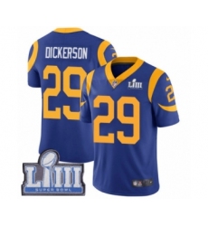 Men's Nike Los Angeles Rams #29 Eric Dickerson Royal Blue Alternate Vapor Untouchable Limited Player Super Bowl LIII Bound NFL Jersey
