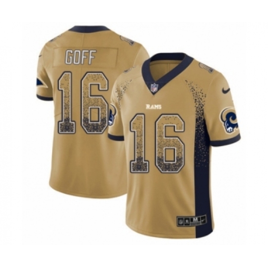 Youth Nike Los Angeles Rams #16 Jared Goff Limited Gold Rush Drift ...