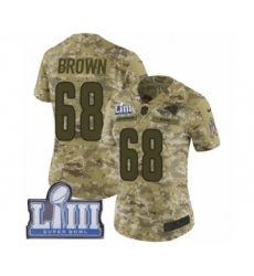 Women's Nike Los Angeles Rams #68 Jamon Brown Limited Camo 2018 Salute to Service Super Bowl LIII Bound NFL Jersey