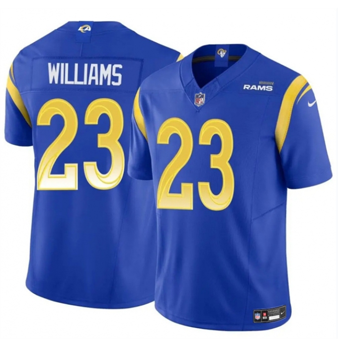 Men's Los Angeles Rams #23 Kyren Williams Blue 2024 Vapor Untouchable Stitched Football Jersey