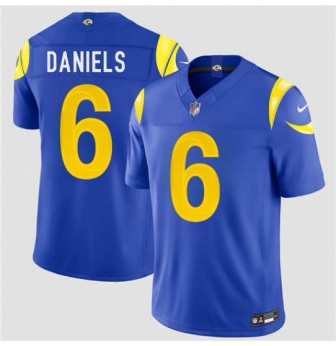 Men's Los Angeles Rams #6 CJ Daniels Royal 2026 Draft F.U.S.E. Vapor Limited Football Stitched Jersey