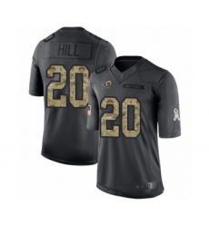Men's Los Angeles Rams #20 Troy Hill Limited Black 2016 Salute to Service Football Jersey