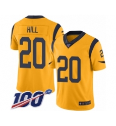 Men's Los Angeles Rams #20 Troy Hill Limited Gold Rush Vapor Untouchable 100th Season Football Jersey