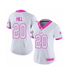 Women's Los Angeles Rams #20 Troy Hill Limited White Pink Rush Fashion Football Jersey