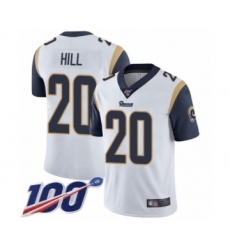 Youth Los Angeles Rams #20 Troy Hill White Vapor Untouchable Limited Player 100th Season Football Jersey