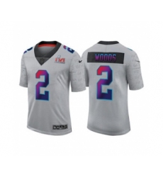 Men's Los Angeles Rams #2 Robert Woods Gray 2022 Super Bowl LVI Limited Stitched Jersey