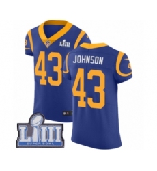Men's Nike Los Angeles Rams #43 John Johnson Royal Blue Alternate Vapor Untouchable Elite Player Super Bowl LIII Bound NFL Jersey
