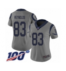 Women's Los Angeles Rams #83 Josh Reynolds Limited Gray Inverted Legend 100th Season Football Jersey