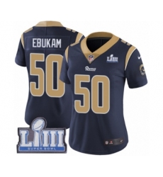 Women's Nike Los Angeles Rams #50 Samson Ebukam Navy Blue Team Color Vapor Untouchable Limited Player Super Bowl LIII Bound NFL Jersey