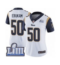 Women's Nike Los Angeles Rams #50 Samson Ebukam White Vapor Untouchable Limited Player Super Bowl LIII Bound NFL Jersey