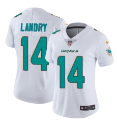 Women's Nike Miami Dolphins #14 Jarvis Landry White Vapor Untouchable Limited Player NFL Jersey