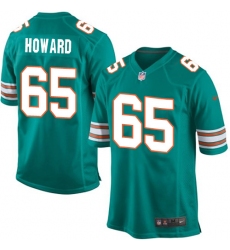 Men's Nike Miami Dolphins #65 Anthony Steen Game Aqua Green Alternate NFL Jersey