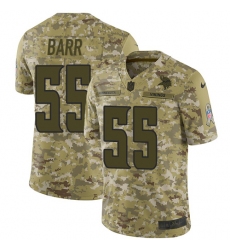 Youth Nike Minnesota Vikings #55 Anthony Barr Limited Camo 2018 Salute to Service NFL Jersey