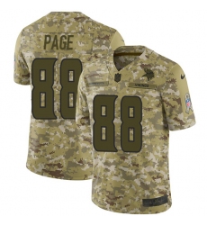 Youth Nike Minnesota Vikings #88 Alan Page Limited Camo 2018 Salute to Service NFL Jersey