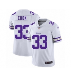 Men's Minnesota Vikings #33 Dalvin Cook White Team Logo Fashion Limited Football Jersey