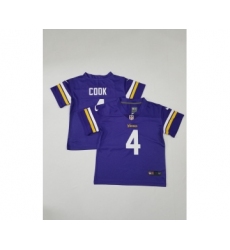 Toddlers Minnesota Vikings #4 Dalvin Cook Purple 2020 Color Rush Stitched NFL Nike Limited Jersey