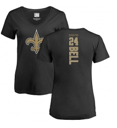 NFL Women's Nike New Orleans Saints #24 Vonn Bell Black Backer Slim Fit T-Shirt