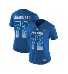 Women's Nike New Orleans Saints #72 Terron Armstead Limited Royal Blue NFC 2019 Pro Bowl NFL Jersey