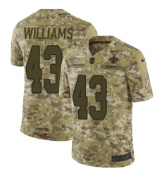 Youth Nike New Orleans Saints #43 Marcus Williams Limited Camo 2018 Salute to Service NFL Jersey