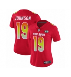 Women's Nike New York Jets #19 Keyshawn Johnson Limited Red AFC 2019 Pro Bowl NFL Jersey