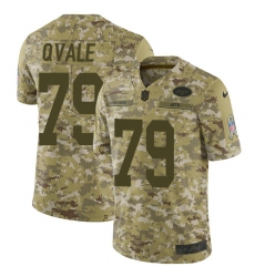 Men's Nike New York Jets #79 Brent Qvale Limited Camo 2018 Salute to Service NFL Jersey