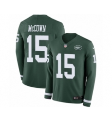 Youth Nike New York Jets #15 Josh McCown Limited Green Therma Long Sleeve NFL Jersey