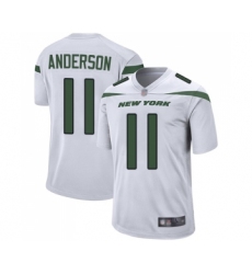 Men's New York Jets #11 Robby Anderson Game White Football Jersey