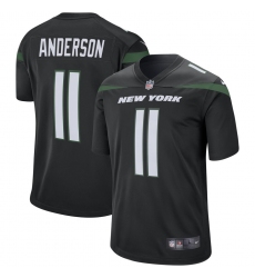 Men's New York Jets #11 Robby Anderson Nike Black Player Game Jersey